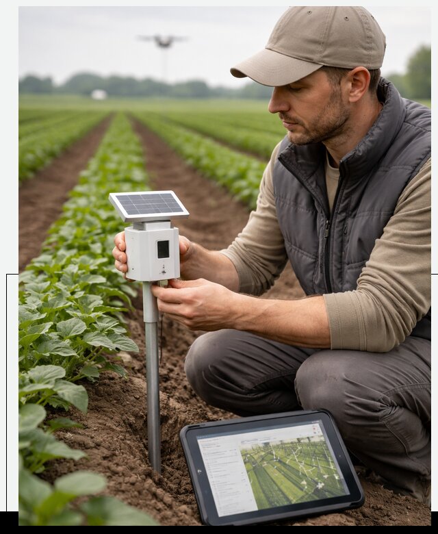 IoT мониторинг сельскохозяйственных полей и контроля в Великих Луке